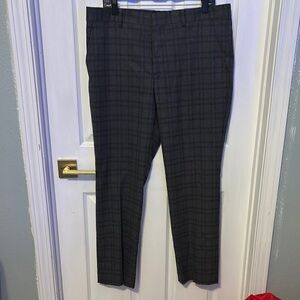 J.Ferrar Men's Plaid Dress Pants - Black and Gray